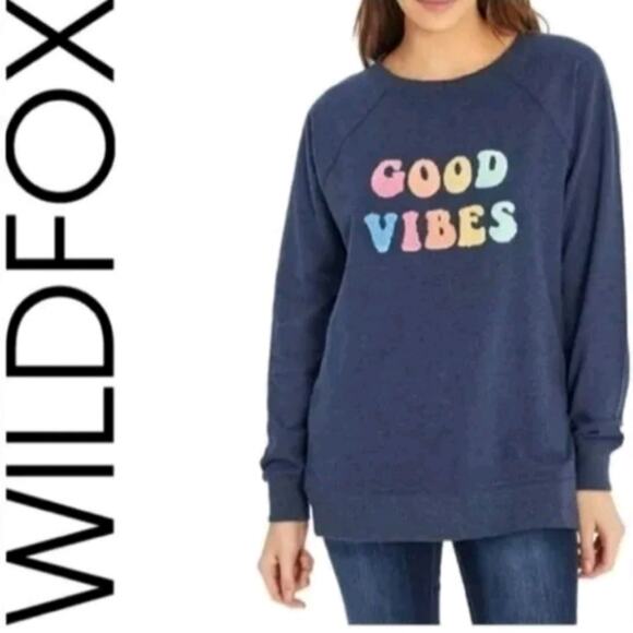 Wildfox Good Vibes Oversized Sweatshirt NWT - Picture 1 of 10